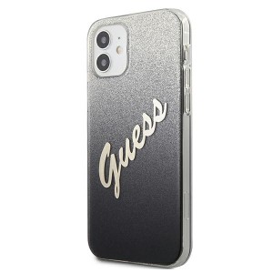Guess GUHCP12SPCUGLSBK iPhone 12 mini5,4" czarny/black hardcase Glitter Gradient Script