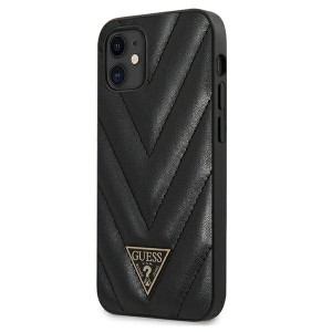 Guess GUHCP12SPUVQTMLBK iPhone12 mini 5,4" czarny/black hardcase V-Quilted Collection