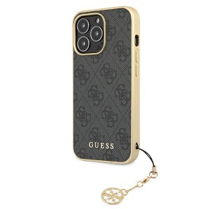 Guess GUHCP13LGF4GGR iPhone 13 Pro / 136,1" szary/grey hardcase 4G Charms Collection