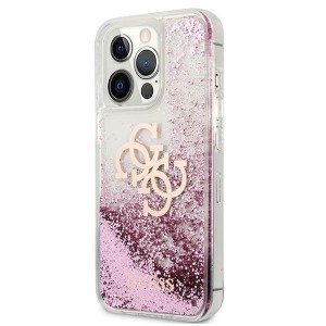 Guess GUHCP13LLG4GPI iPhone 13 Pro / 136,1" różowy/pink hardcase 4G Big Liquid Glitter