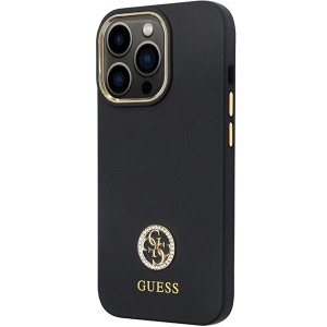 Guess GUHCP13LM4DGPK iPhone 13 Pro / 136.1" czarny/black hardcase Silicone Logo Strass 4G