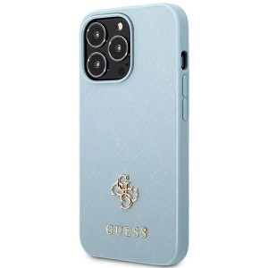 Guess GUHCP13LPS4MB iPhone 13 Pro / 136,1" niebieski/blue hardcase Saffiano 4G Small Metal Logo