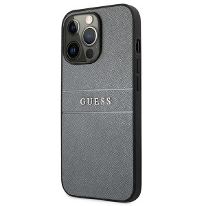 Guess GUHCP13LPSASBGR iPhone 13 Pro / 136,1" szary/grey Saffiano Strap
