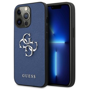 Guess GUHCP13LSA4GSBL iPhone 13 Pro / 136,1" niebieski/blue hardcase Saffiano 4G Metal Logo