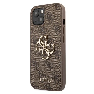 Guess GUHCP13M4GMGBR iPhone 13 / 14 / 15brązowy/brown hardcase 4G Big Metal Logo