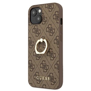 Guess GUHCP13M4GMRBR iPhone 13 / 14 / 156.1" brązowy/brown hardcase 4G with ring stand
