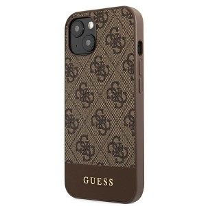 Guess GUHCP13MG4GLBR iPhone 13 / 14 / 156.1" brązowy/brown hard case 4G Stripe Collection