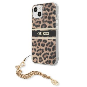Guess GUHCP13MKBSLEO iPhone 13 / 14 / 156.1" Leopard hardcase Gold Chain