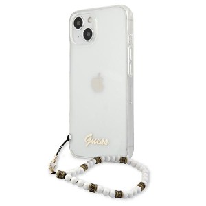 Guess GUHCP13MKPSWH iPhone 13 / 14 / 15 6.1" Transparent hardcase White Pearl