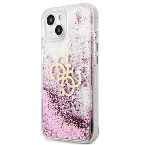 Guess GUHCP13MLG4GPI iPhone 13 / 14 / 156.1" różowy/pink hardcase 4G Big Liquid Glitter