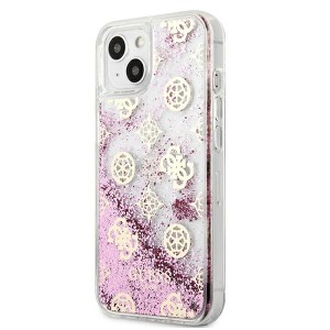 Guess GUHCP13MLGPEPI iPhone 13 / 14 / 156.1" różowy/pink hardcase Peony Liquid Glitter