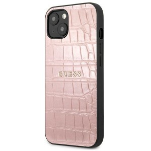 Guess GUHCP13MPCRBPI iPhone 13 / 14 / 156.1" różowy/pink Croco Strap Collection