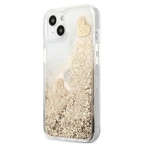 Guess GUHCP13SGLHFLGO iPhone 13 mini 5,4" gold/złoty hardcase Glitter Charms