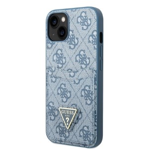 Guess GUHCP13SP4TPB iPhone 13 mini 5,4"niebieski/blue hardcase 4G Triangle Logo Cardslot