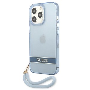 Guess GUHCP13XHTSGSB  iPhone 13 Pro Max6,7" niebieski/blue hardcase Translucent Stap