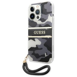Guess GUHCP13XKCABBK iPhone 13 Pro Max6,7" czarny/black hardcase Camo Strap Collection