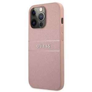 Guess GUHCP13XPSASBPI iPhone 13 Pro Max6,7" różowy/pink hardcase Saffiano Stripe