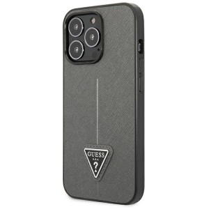 Guess GUHCP13XPSATLG iPhone 13 Pro Max6,7" srebrny/silver hardcase SaffianoTriangle Logo