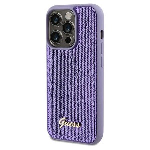 Guess GUHCP13XPSFDGSU iPhone 13 Pro Max 6.7" fioletowy/purple hardcase Sequin Script Metal