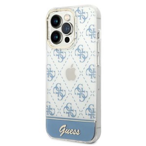 Guess GUHCP14LHG4MHB iPhone 14 Pro6,1" niebieski/blue hardcase 4G Pattern Script