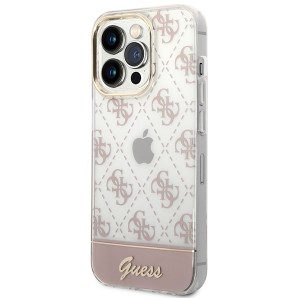Guess GUHCP14LHG4MHP iPhone 14 Pro6,1" różowy/pink hardcase 4G Pattern Script