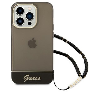 Guess GUHCP14LHGCOHK iPhone 14 Pro6,1" czarny/black hardcase Translucent Pearl Strap