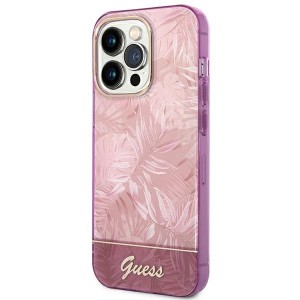 Guess GUHCP14LHGJGHP iPhone 14 Pro6,1" różowy/pink hardcase Jungle Collection