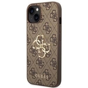 Guess GUHCP14M4GMGBR iPhone 14 Plus/ 15 Plus 6.7" brązowy/brown hardcase 4G Big Metal Logo