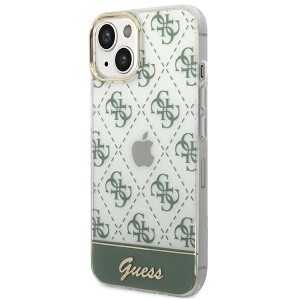 Guess GUHCP14MHG4MHA iPhone 14 Plus/ 15 Plus 6.7" khaki hardcase 4G Pattern Script
