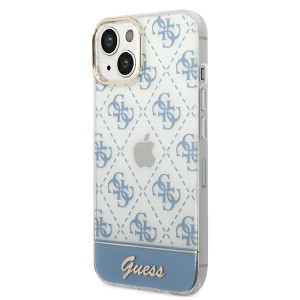 Guess GUHCP14MHG4MHB iPhone 14 Plus/ 15 Plus 6.7" niebieski/blue hardcase 4G Pattern Script