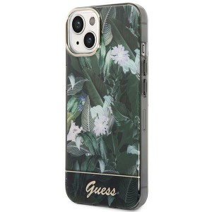 Guess GUHCP14MHGJGHA iPhone 14 Plus / 15 Plus 6.7" zielony/green hardcase Jungle Collection