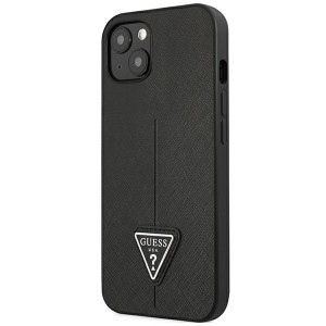 Guess GUHCP14MPSATLK iPhone 14 Plus / 15 Plus 6.7" czarny/black hardcase SaffianoTriangle Logo