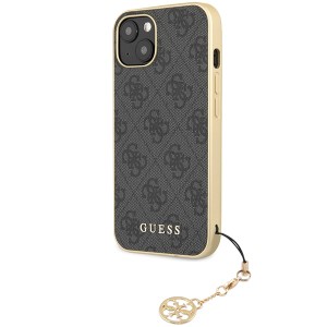 Guess GUHCP14SGF4GGR iPhone 14 / 15 / 136.1" szary/grey hardcase 4G Charms Collection