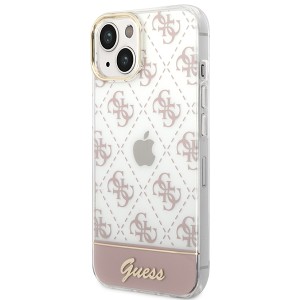 Guess GUHCP14SHG4MHP iPhone 14 / 15 / 136.1" różowy/pink hardcase 4G Pattern Script