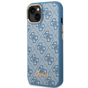 Guess GUHCP14SHG4SHB iPhone 14 / 15 / 136.1" niebieski/blue hard case 4G Vintage Gold Logo