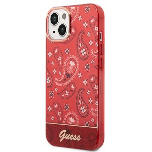 Guess GUHCP14SHGBNHR iPhone 14 / 15 / 13 6.1" czerwony/red hardcase Bandana Paisley