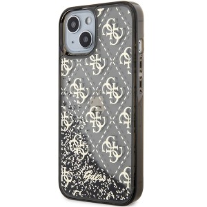 Guess GUHCP14SLC4PSGK iPhone 14 / 15 /13 6.1" czarny/black hardcase Liquid Glitter 4G Transculent