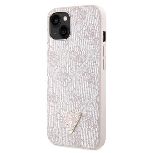 Guess GUHCP14SP4TDSCPP iPhone 14 / 15 / 13 6.1" różowy/pink hardcase Crossbody 4G Metal Logo