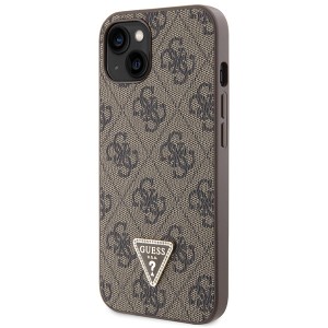 Guess GUHCP14SP4TDSCPW iPhone 14 / 15 /13 6.1" brązowy/brown hardcase Crossbody 4G Metal Logo