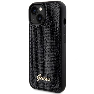 Guess GUHCP14SPSFDGSK iPhone 14 / 15 / 13 6.1" czarny/black hardcase Sequin Script Metal
