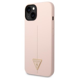 Guess GUHCP14SSLTGP iPhone 14 / 15 / 13 6.1" różowy/pink hardcase Silicone Triangle