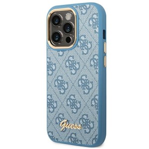 Guess GUHCP14XHG4SHB iPhone 14 Pro Max6,7" niebieski/blue hard case 4G Vintage Gold Logo