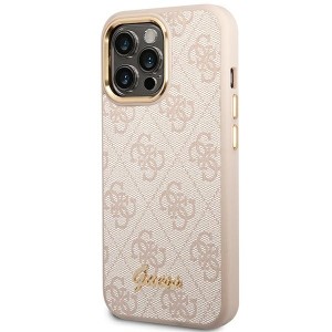 Guess GUHCP14XHG4SHP iPhone 14 Pro Max6,7" różowy/pink hard case 4G Vintage Gold Logo