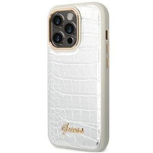 Guess GUHCP14XHGCRHS iPhone 14 Pro Max6,7" srebrny/silver hardcase Croco Collection