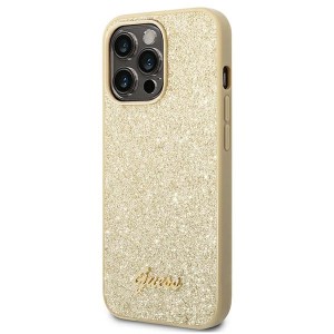 Guess GUHCP14XHGGSHD iPhone 14 Pro Max6,7" złoty/gold hard case Glitter Script