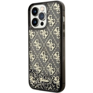 Guess GUHCP14XLC4PSGK iPhone 14 Pro Max6.7" czarny/black hardcase Liquid Glitter 4G Transculent
