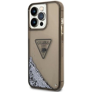 Guess GUHCP14XLFCTPK iPhone 14 Pro Max6,7" czarny/black hardcase Liquid Glitter Palm Collection