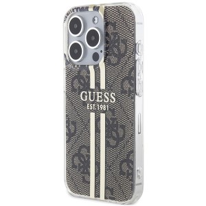 Guess GUHCP15LH4PSEGW iPhone 15 Pro 6.1" brązowy/brown hardcase IML 4G Gold Stripe