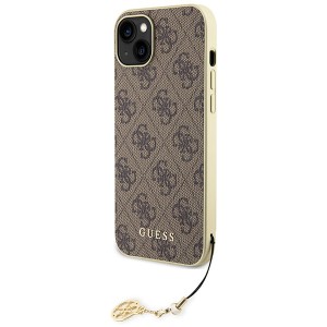 Guess GUHCP15MGF4GBR iPhone 15 Plus / 14 Plus 6.7" brązowy/brown hardcase 4G Charms Collection