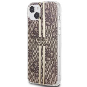 Guess GUHCP15MH4PSEGW iPhone 15 Plus / 14 Plus 6.7" brązowy/brown hardcase IML 4G Gold Stripe